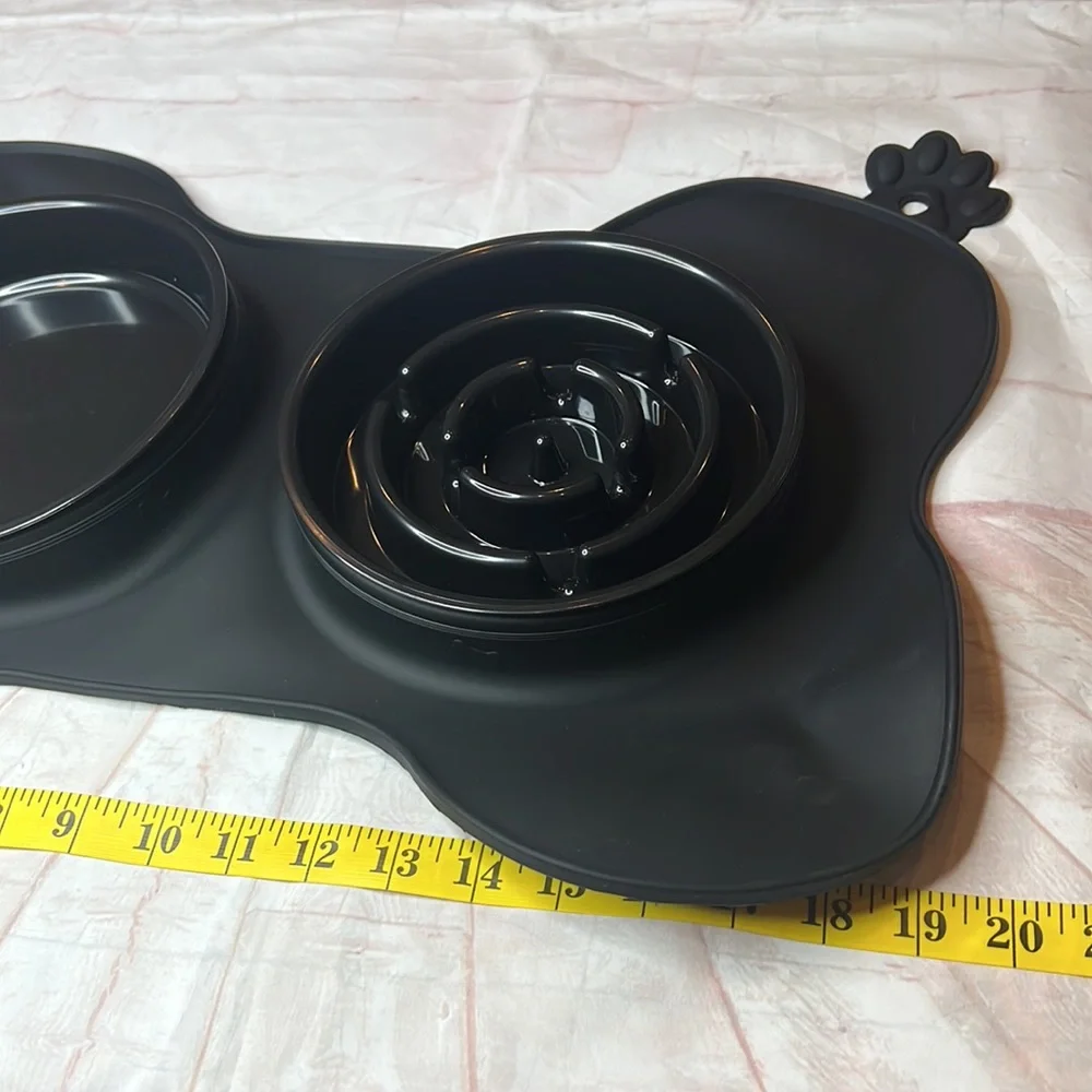 Slow Feeder & Water Bowl for Medium Dogs